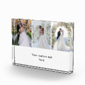 Modern 3 Photo Collage Custom Text Photo Block Fotoblokken (Rechts)