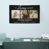 Modern 3 Photo Collage Memorial Banner (Beurs)