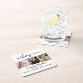 Modern 3 Photo Collage Memorial Kartonnen Onderzetters (Insitu)