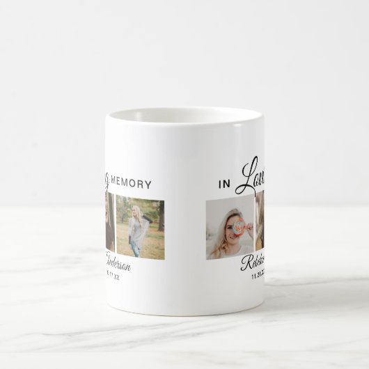 Modern 3 Photo Collage Memorial Koffiemok (Center)