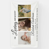 Modern 3 Photo Collage Memorial Spandoek (Verticaal)