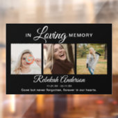 Modern 3 Photo Collage Memorial Window Cling Raamsticker (Vel 2)