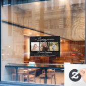 Modern 3 Photo Collage Memorial Window Cling Raamsticker (Cafe Raam)