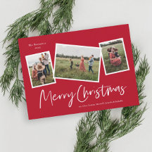 Modern 3 Photo Collage Merry Kerstry