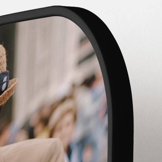 Modern 3 Photo Collage Monogram Pickleball Paddle (Links Detail)