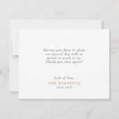 Modern 3 Photo Collage Wedding Bedankkaart (Achterkant)