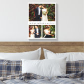 Modern 3 Photo Collage Wedding Canvas Afdruk (Insitu (Slaapkamer))