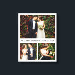 Modern 3 Photo Collage Wedding Canvas Afdruk<br><div class="desc">Modern 3 Fotocollage Bruiloft Canvas Print</div>
