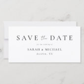 Modern 3 Photo Collage Wedding Save The Date (Achterkant)