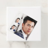 Modern 3 Photo Graduation Bedankjes Labels (In situ)