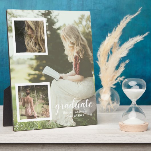 Modern 3 Photo Graduation Fotoplaat (Zijkant)