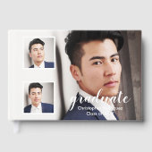 Modern 3 Photo Graduation Gastenboek (Voorkant)