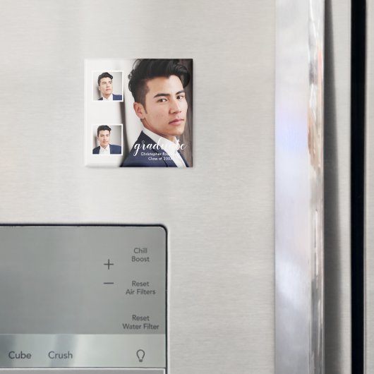 Modern 3 Photo Graduation Magneet (Insitu (Koelkast))