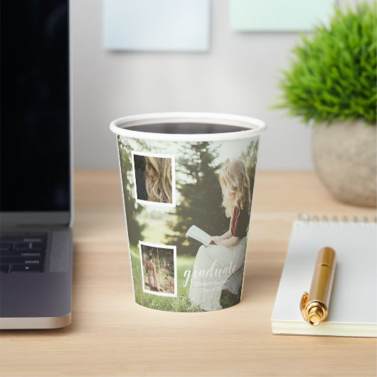 Modern 3 Photo Graduation Papieren Bekers (Insitu)