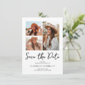 Modern 3 Photo Graduation Save The Date (Staand voorkant)