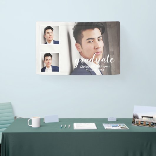 Modern 3 Photo Graduation Spandoek (Beurs)