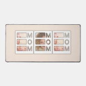 Modern 3 Photo Grid Mom Birthday Keepsake Bureaumat (Voorkant)