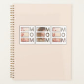 Modern 3 Photo Grid Mom Birthday Keepsake Planner (Voorkant)