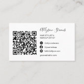 Modern 3 Photo Makeup Artist QR code Social Media Visitekaartje (Achterkant)