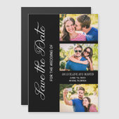 Modern 3 Photo Wedding Black (Voorkant / Achterkant)