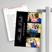 Modern 3 Photo Wedding Black