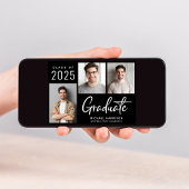 Modern 3 zwarte Afstuderen voor fotoscript Aankondiging