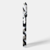 Modern 3D Black & White Geometric Phone Case  (Achterkant / Rechts)