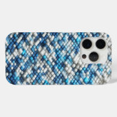 Modern 3D Blue Cube Ripple Case Abstract Geometric (Achterkant (horizontaal))