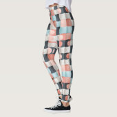 Modern 3D Curved Geometric Illusion Pattern Leggings (Links)