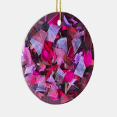 Modern 3D effect bordeaux roze paarse linten Keramisch Ornament (Rechts)