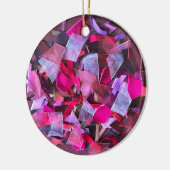 Modern 3D effect bordeaux roze paarse linten Keramisch Ornament (Links)