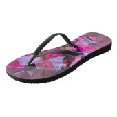 Modern 3D effect bordeaux roze paarse linten Teenslippers (Schuin)