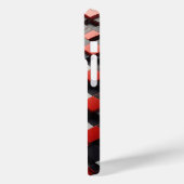 Modern 3D Geometric Block Case Red, Black & White (Achterkant / Links)