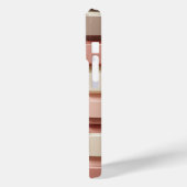 Modern 3D Geometric Square Case Dusty Rose, Cream (Achterkant / Links)