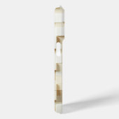 Modern 3D Ivory & Beige Geometric Cube Phone Case (Achterkant / Rechts)