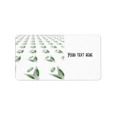 Modern 3D-kubusontwerp Etiket (Voorkant)