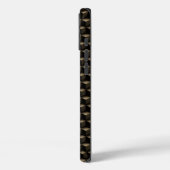 Modern 3D Monogram, Geometric Bronze Pattern Case-Mate iPhone Case (Achterkant / Links)
