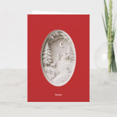 Modern 3D-papierknipwerk Rood Kerstmis Kaart (Achterkant)