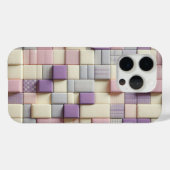Modern 3D Pastel Block Phone Case Abstract Lavende (Achterkant (horizontaal))