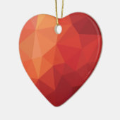 Modern 3d rood hart keramisch ornament (Links)