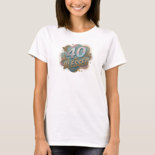 Modern 40 EN GESEGEND 2D Grafisch T-shirt ontwerp