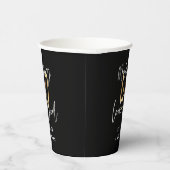 modern 40e verjaardag , zwart en goud papieren bekers (Rechts)