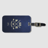 Modern 40th 50th Birthday Vaderdag Golf Pap Bagagelabel (Voorkant (horizontaal))