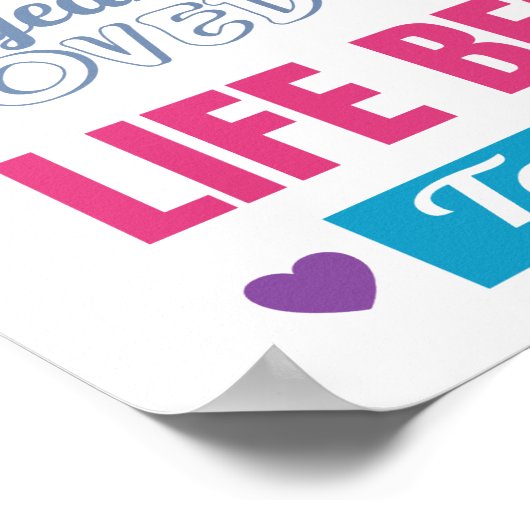 Modern 40th Birthday Quote Poster (Hoek)