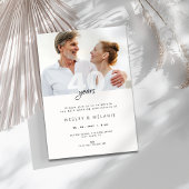 Modern 40th Wedding Anniversary with Photo Kaart