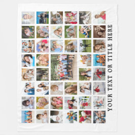 Modern 45 Aangepaste tekst voor fotocollage White Fleece Deken