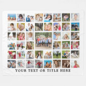 Modern 45 Aangepaste tekst voor fotocollage White Fleece Deken (Voorkant (Horizontaal))
