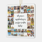 Modern 48 Fotocollage Aangepaste offerte Keramisch Ornament (Links)