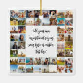 Modern 48 Fotocollage Aangepaste offerte Keramisch Ornament (Achterkant)