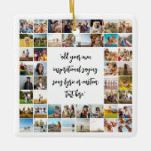 Modern 48 Fotocollage Aangepaste offerte Keramisch Ornament (Voorkant)